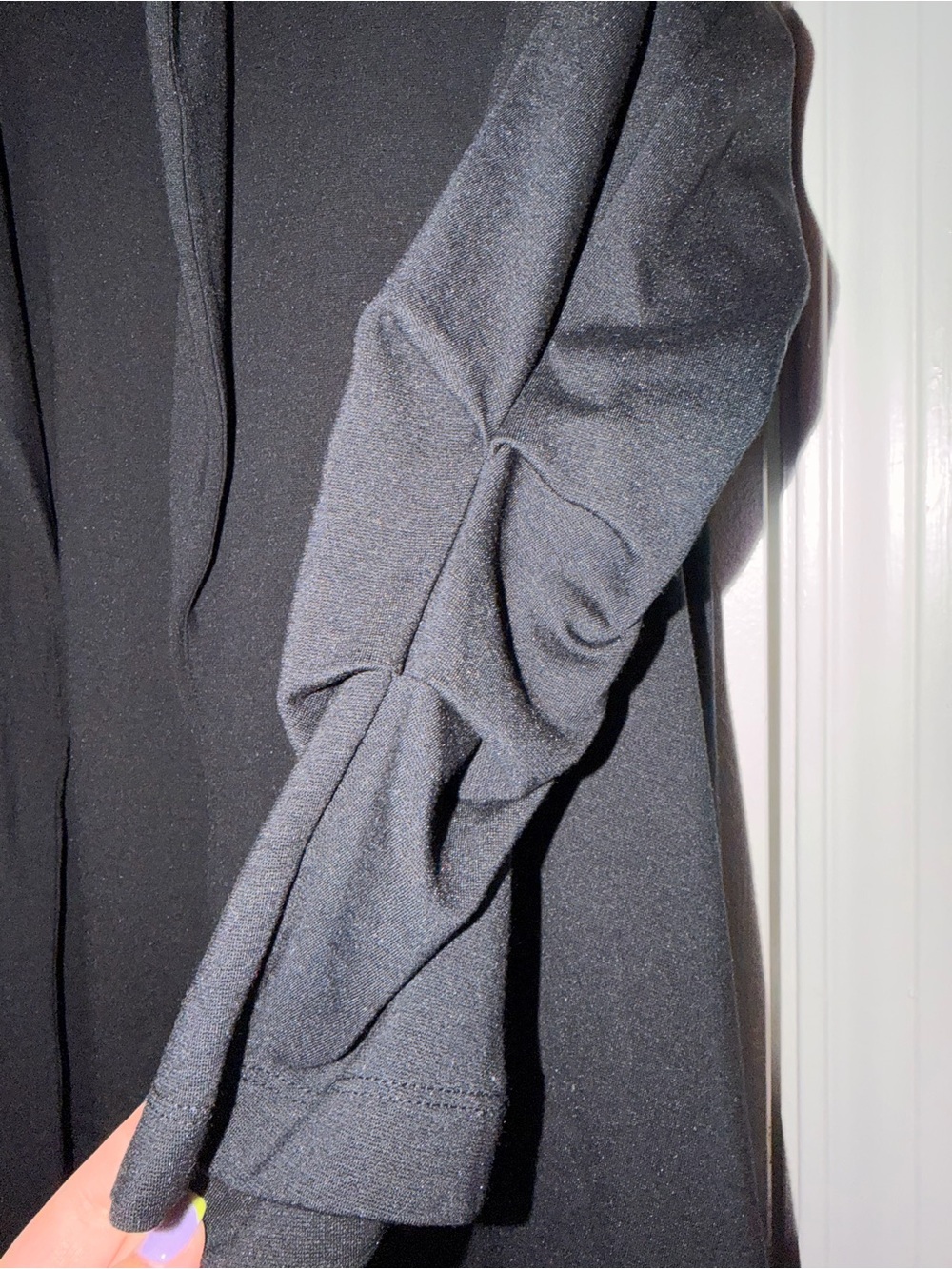 Black Open Front Blazer Jacket - Picture 3 of 4
